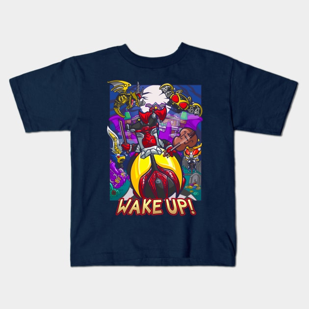 WAKE UP! Kids T-Shirt by dewanata_18